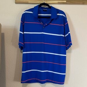 Nike Golf Blue Striped Men's Polo Shirt